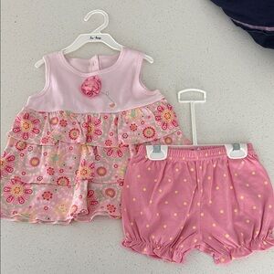 Le Top Pink Floral Diaper Cover Set